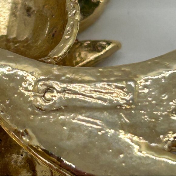 Vintage Hummingbird Brooch Rhinestone Accents Enameled Wings Gold-Tone Nature - Picture 7 of 16